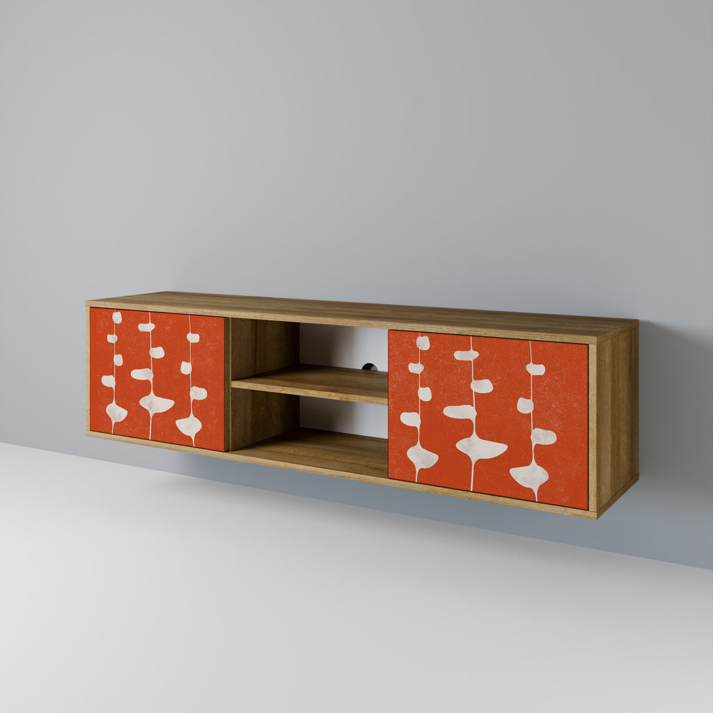 Meuble TV 2 portes COURAGE MOLD effet chêne