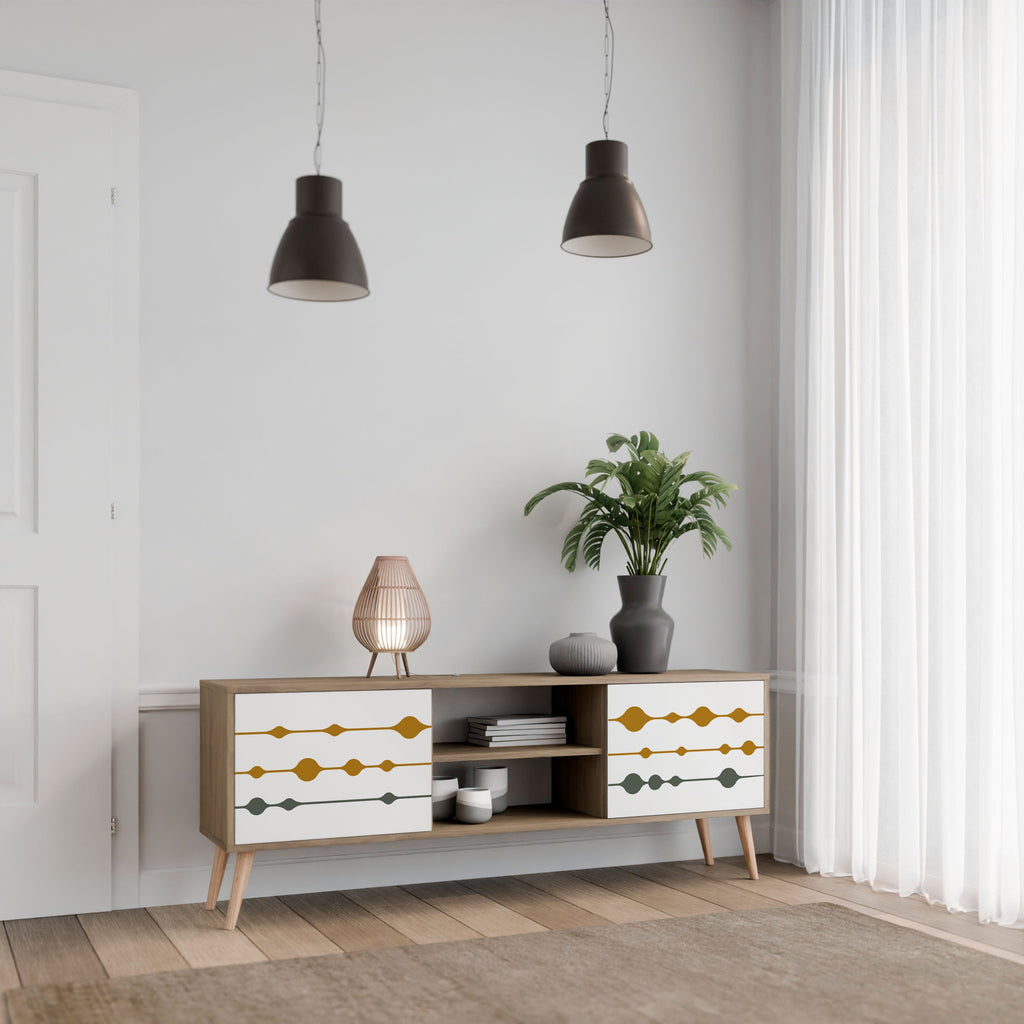 Meuble TV 2 portes VIVID TONE effet chêne