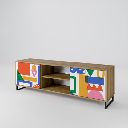 GEOMETRIC GLIMMER 2-Door TV Cabinet