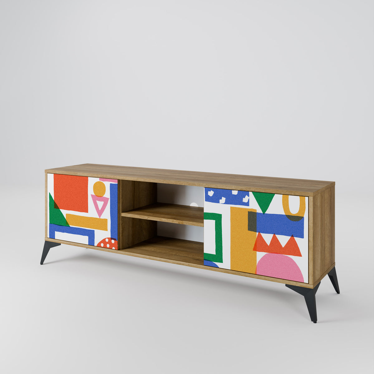 GEOMETRIC GLIMMER 2-Door TV Cabinet