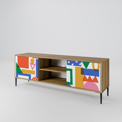 GEOMETRIC GLIMMER 2-Door TV Cabinet