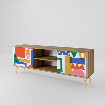GEOMETRIC GLIMMER 2-Door TV Cabinet