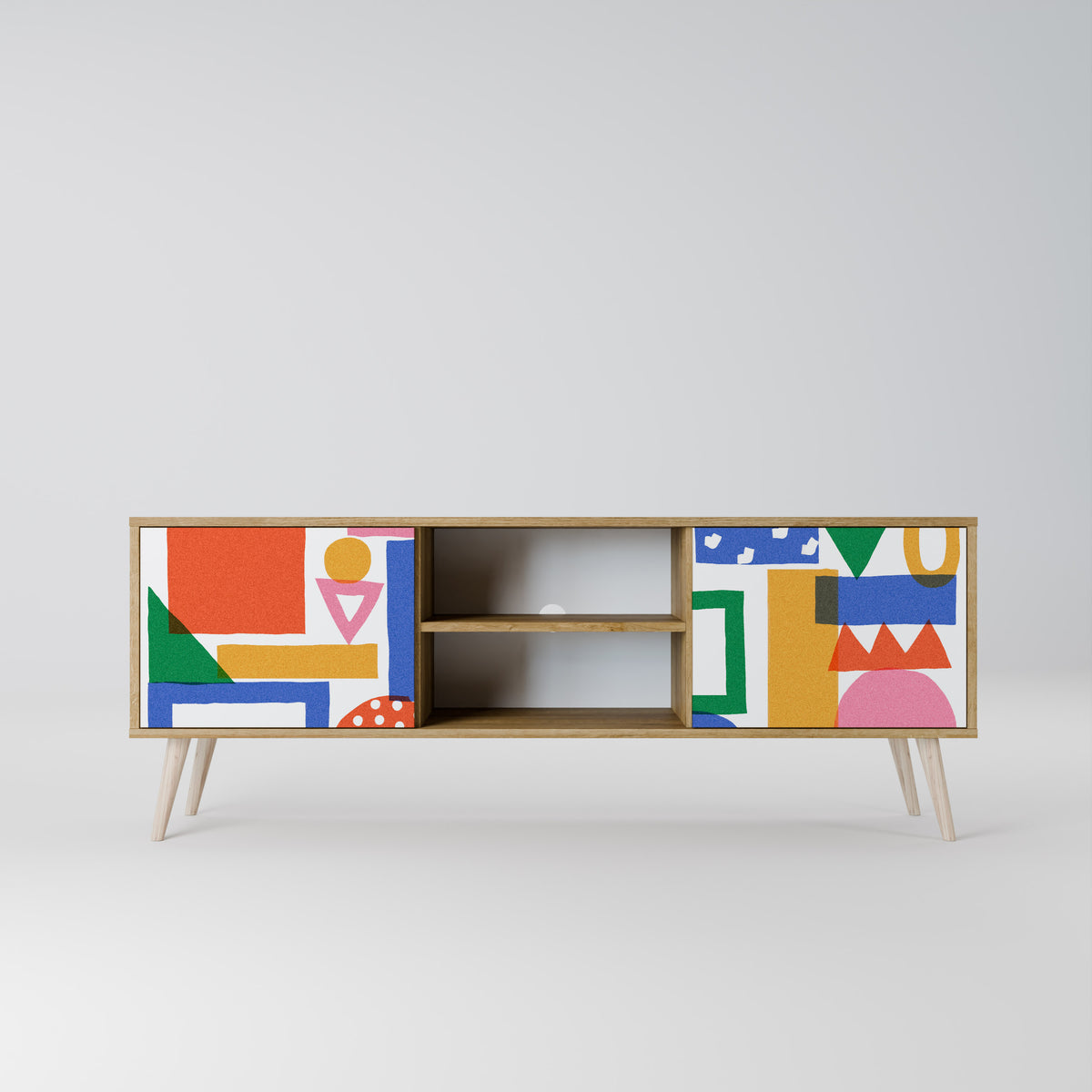 GEOMETRIC GLIMMER 2-Door TV Cabinet