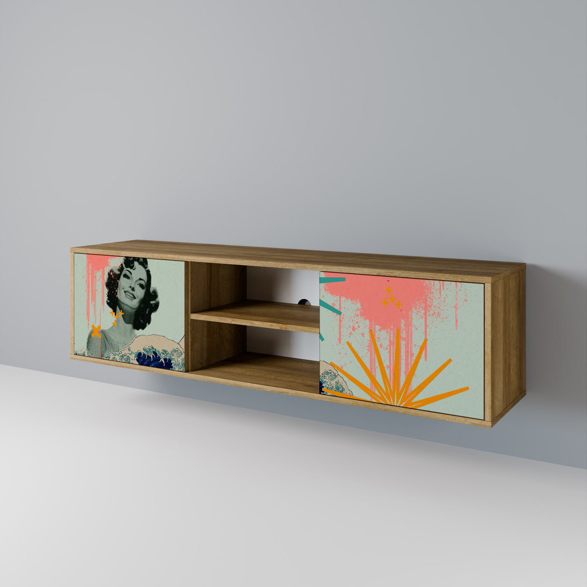KANAGAWA BEAUTY 2-Door TV Cabinet