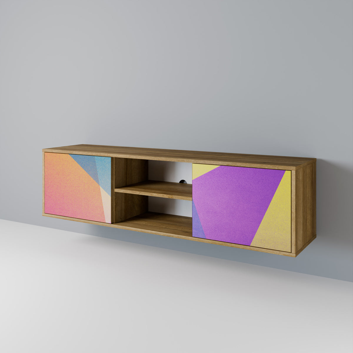 BRIGHT GEOMETRY 2-Door TV Cabinet