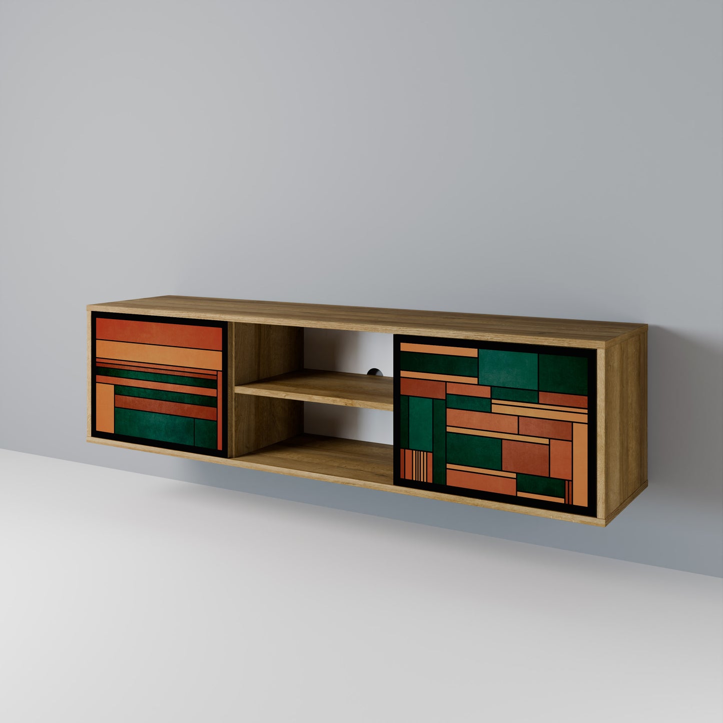 EARTHY FIGURES 2-Door TV Cabinet