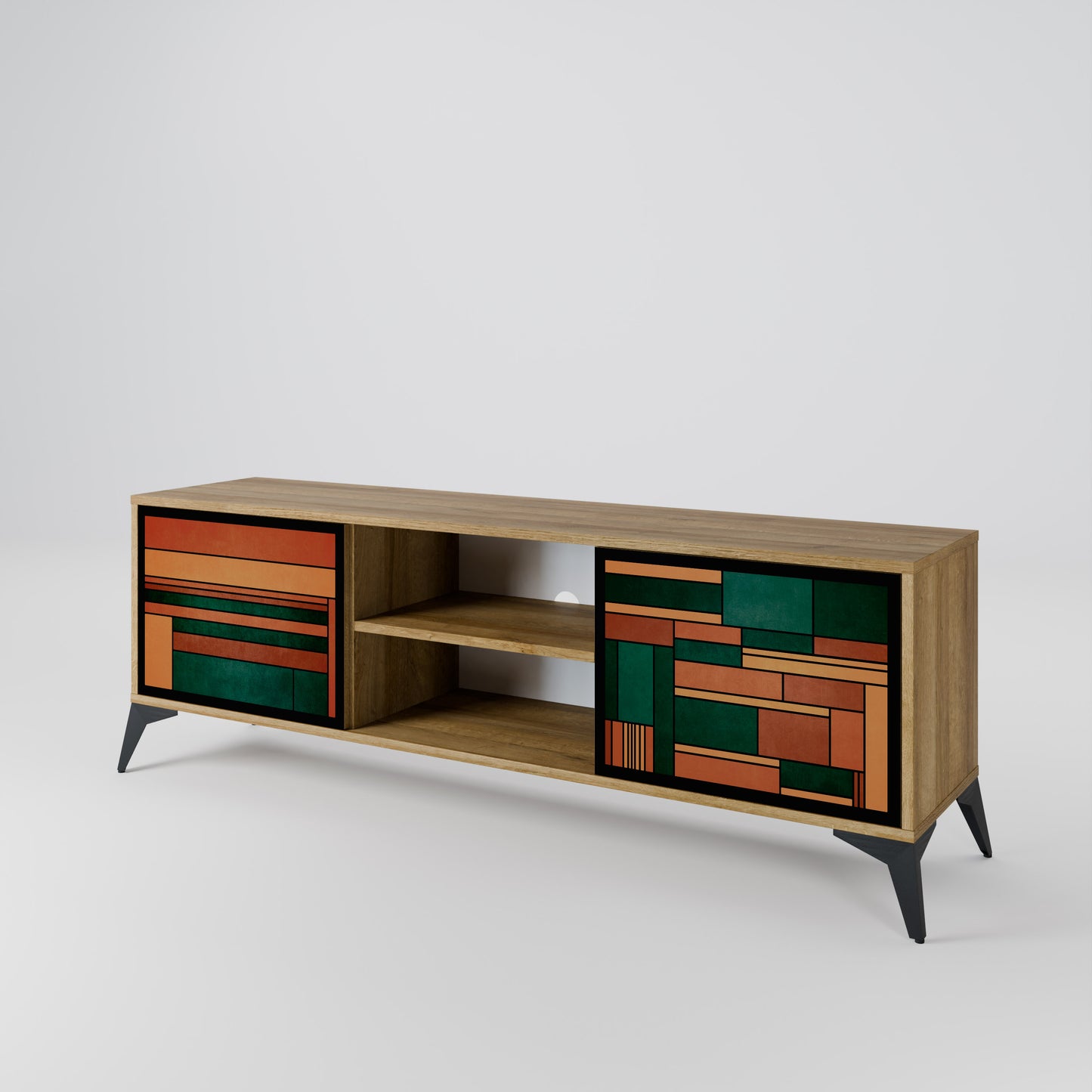 EARTHY FIGURES 2-Door TV Cabinet