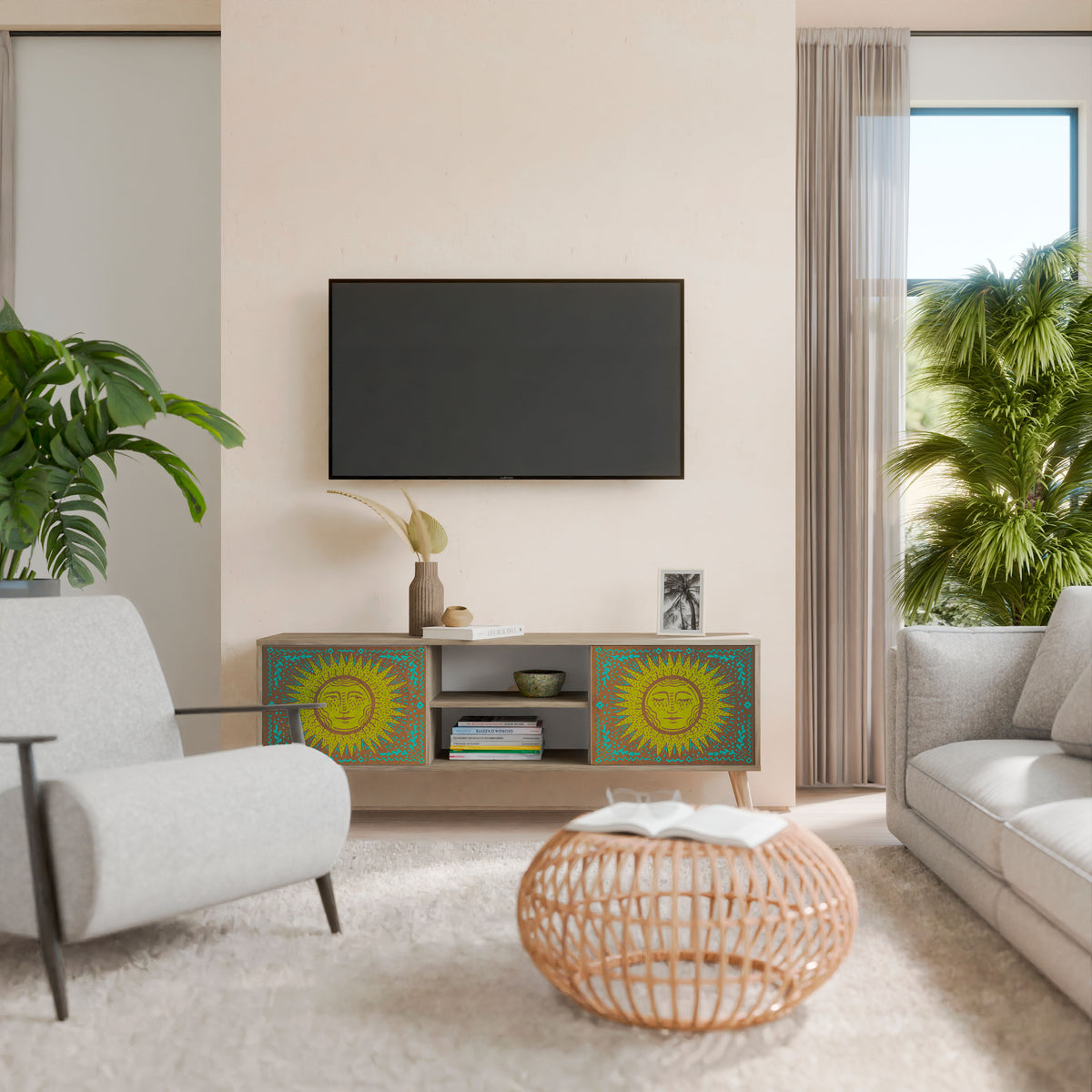 SUNSHINE EULOGY 2-Door TV Cabinet