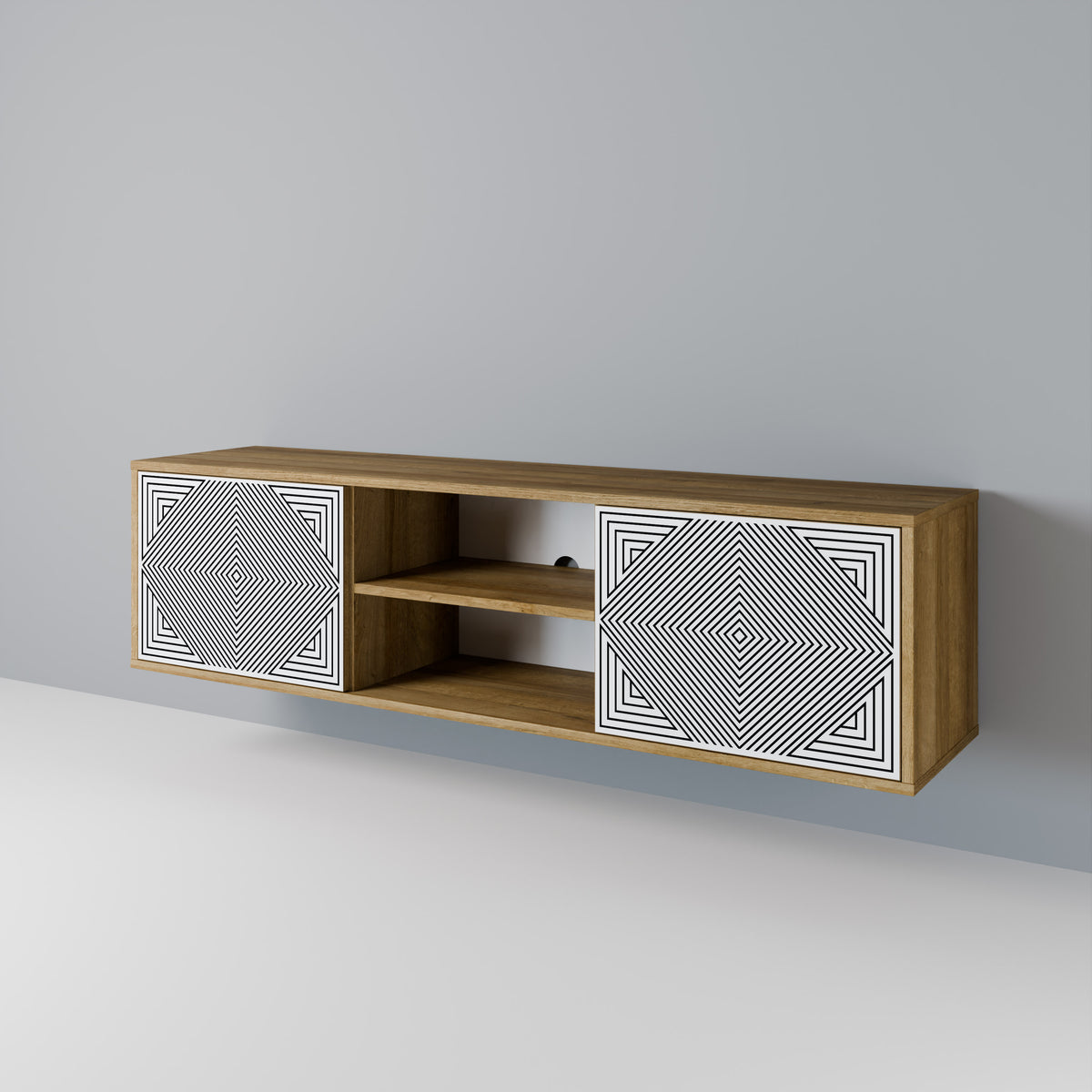 POLYGON ILLUSION 2-Door TV Cabinet