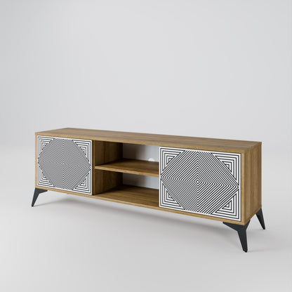 POLYGON ILLUSION 2-Door TV Cabinet