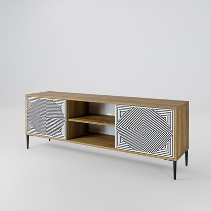 POLYGON ILLUSION 2-Door TV Cabinet