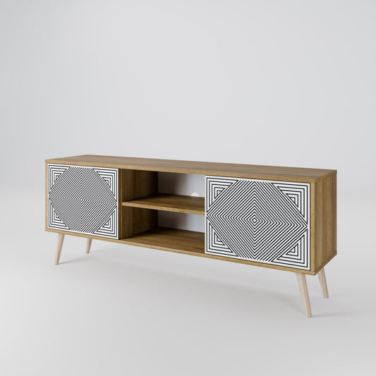POLYGON ILLUSION 2-Door TV Cabinet