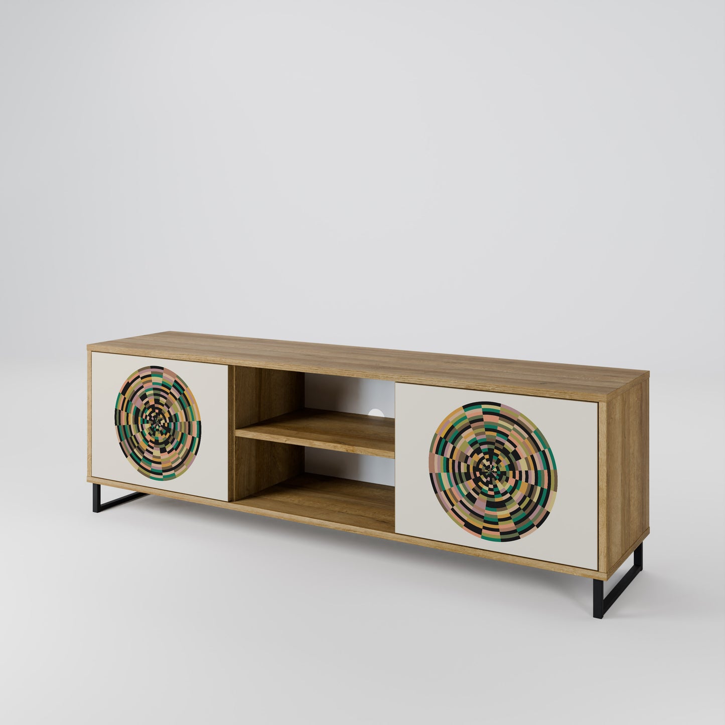 GREEN CIRCLES 2-Door TV Cabinet