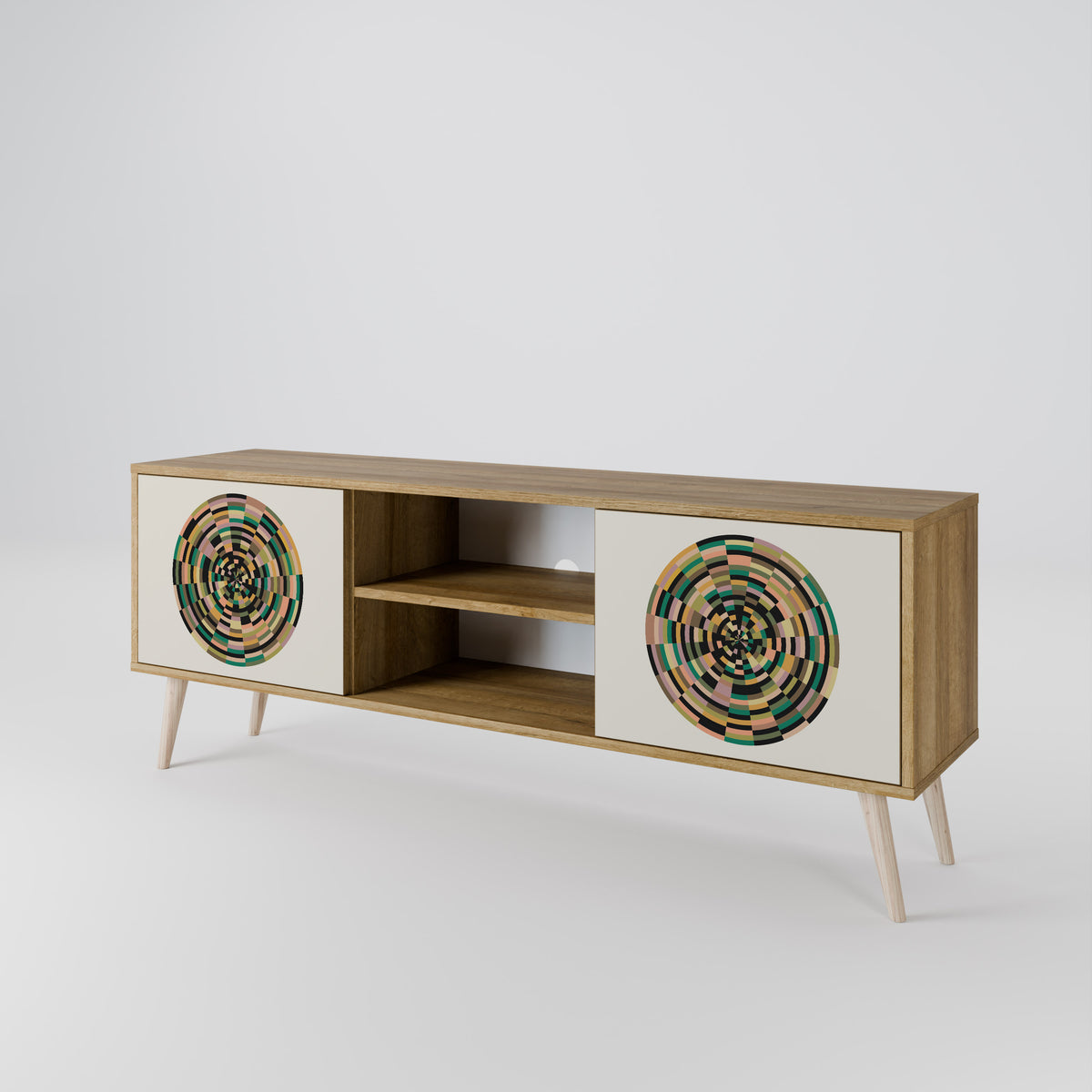 GREEN CIRCLES 2-Door TV Cabinet