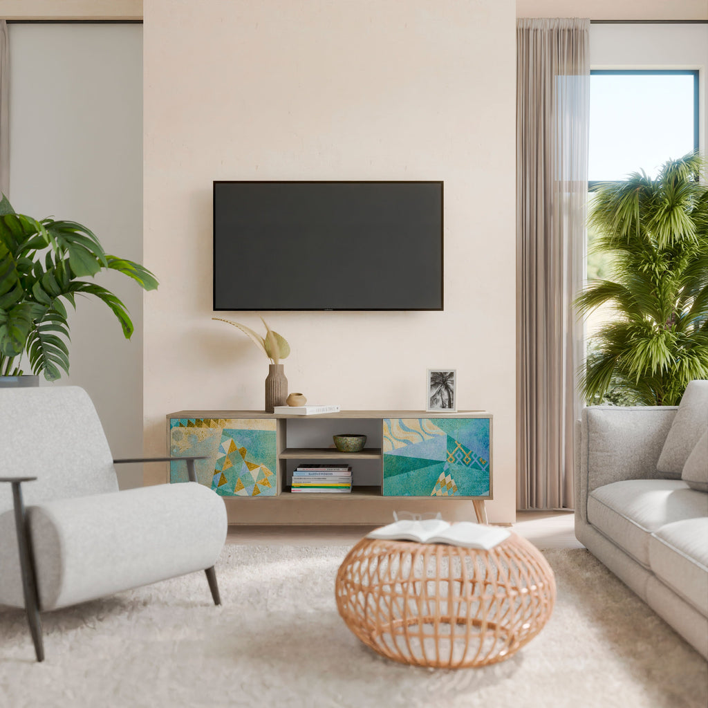 Meuble TV 2 portes SPECTRUM SPLENDOR effet chêne