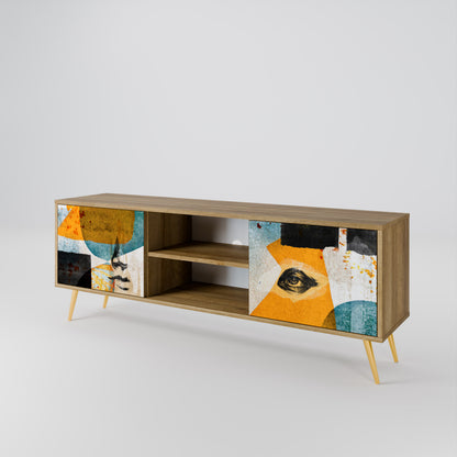 ABSTRACT FACES 2-Door TV Cabinet