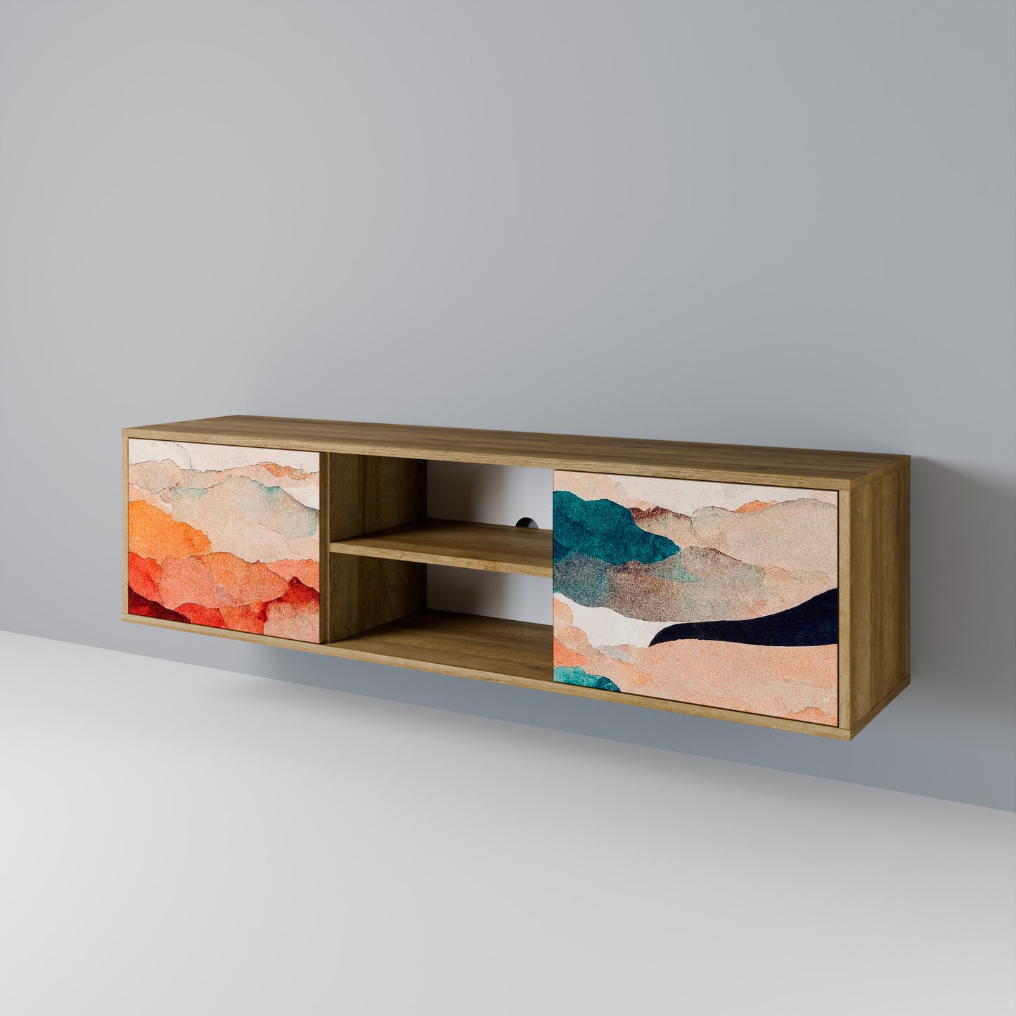 ABSTRACT LANDSCAPE 2-Door TV Cabinet