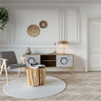 HEXAGONAL FIGURES 2-Door TV Cabinet