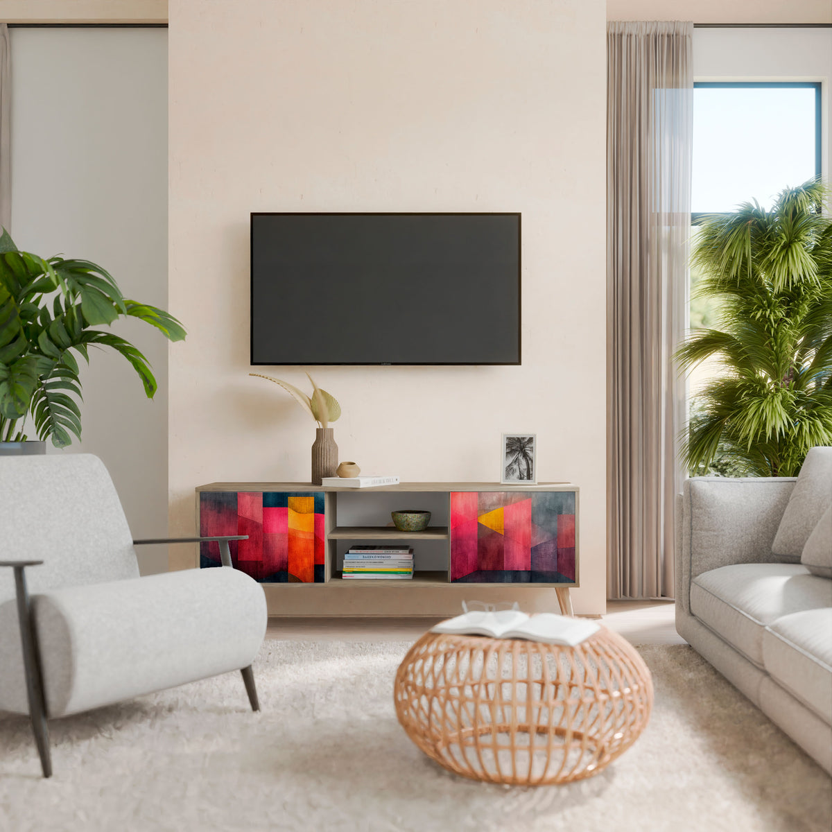 COLORFUL SOUNDS 2-Door TV Cabinet