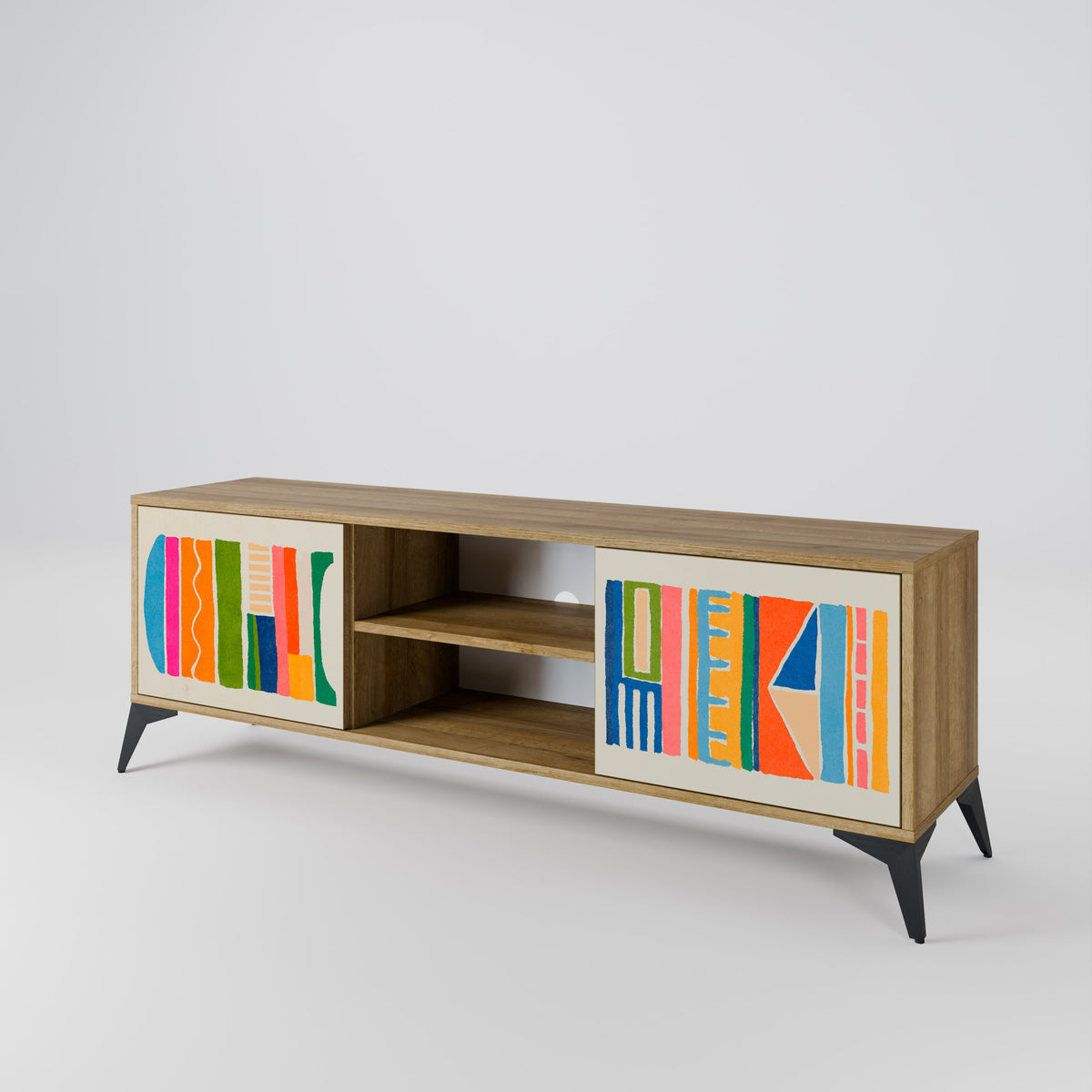 GEOMETRIC SHINE 2-Door TV Cabinet