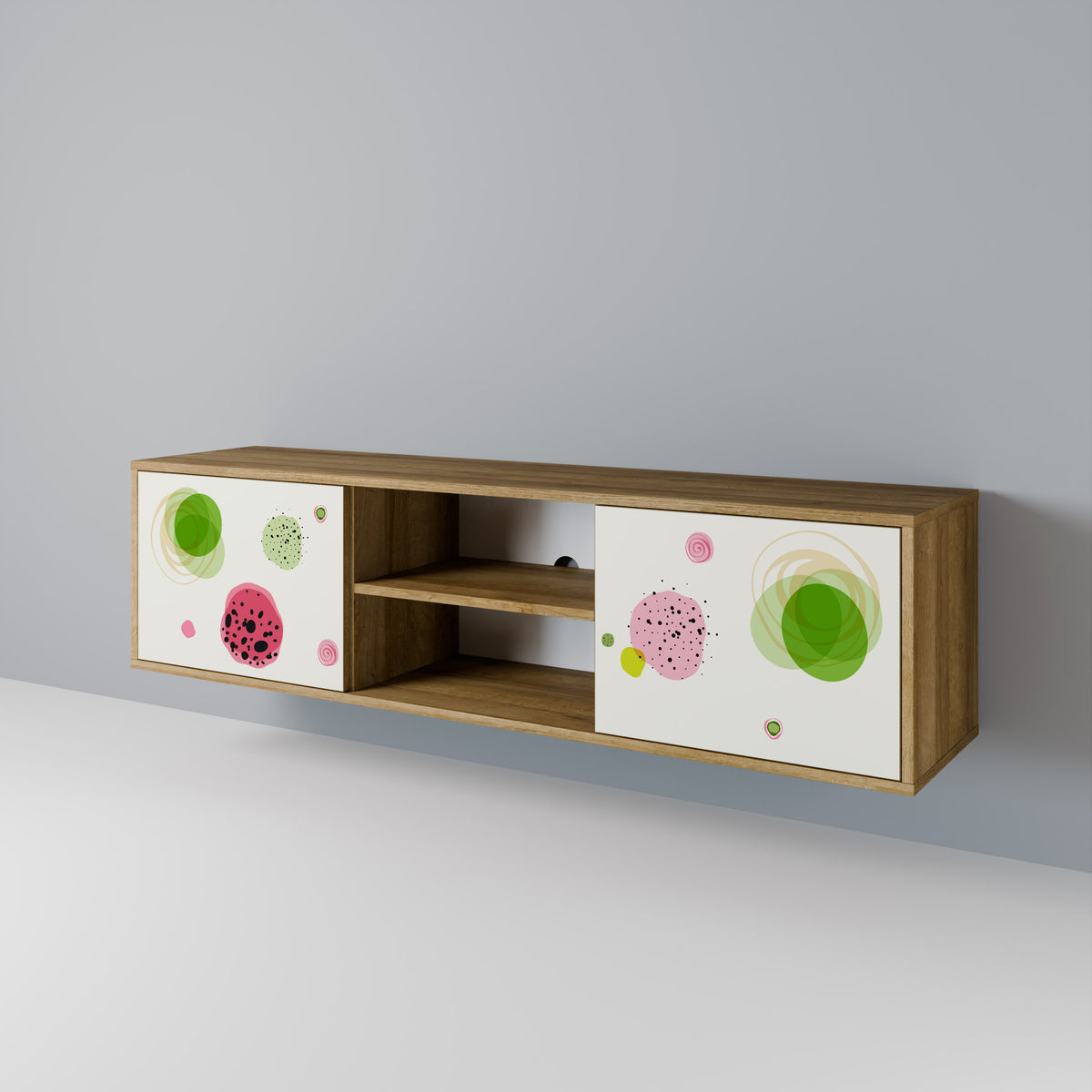 COLORFUL COSMOS 2-Door TV Cabinet