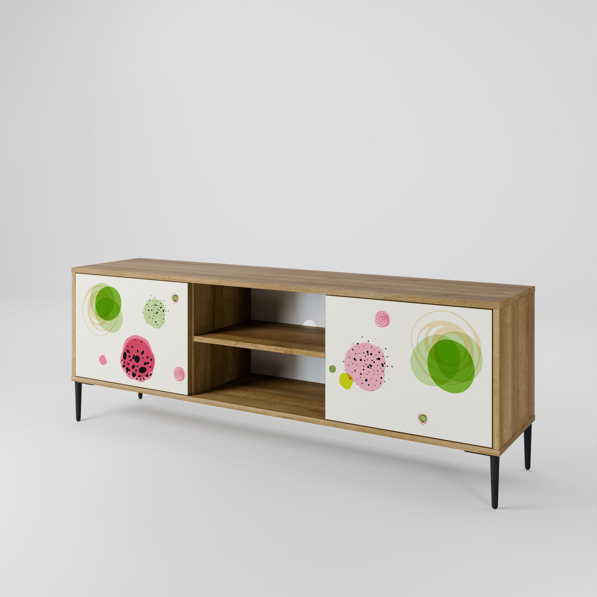 COLORFUL COSMOS 2-Door TV Cabinet