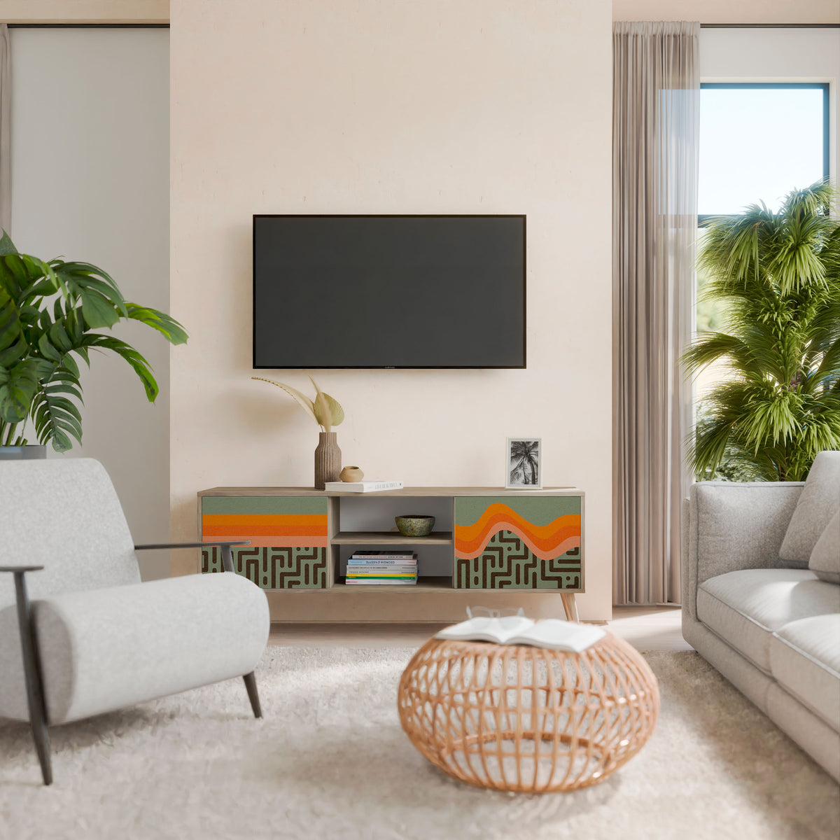 SIMPLE SOLUTIONS 2-Door TV Cabinet