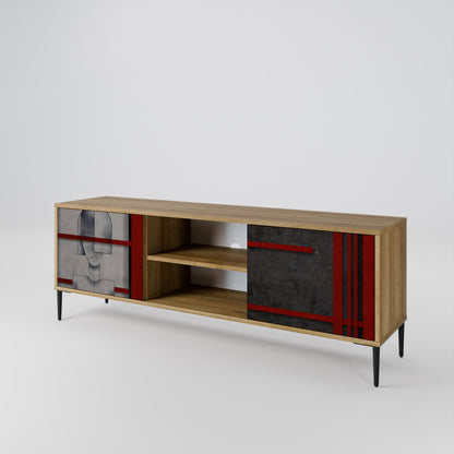 GRAY FIGURES 2-Door TV Cabinet