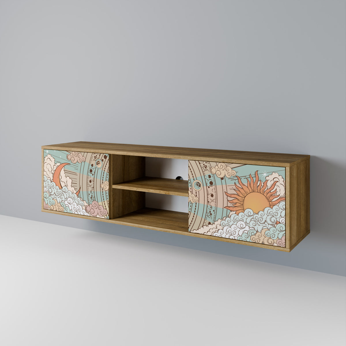 MYSTICAL STRUCTURE 2-Door TV Cabinet