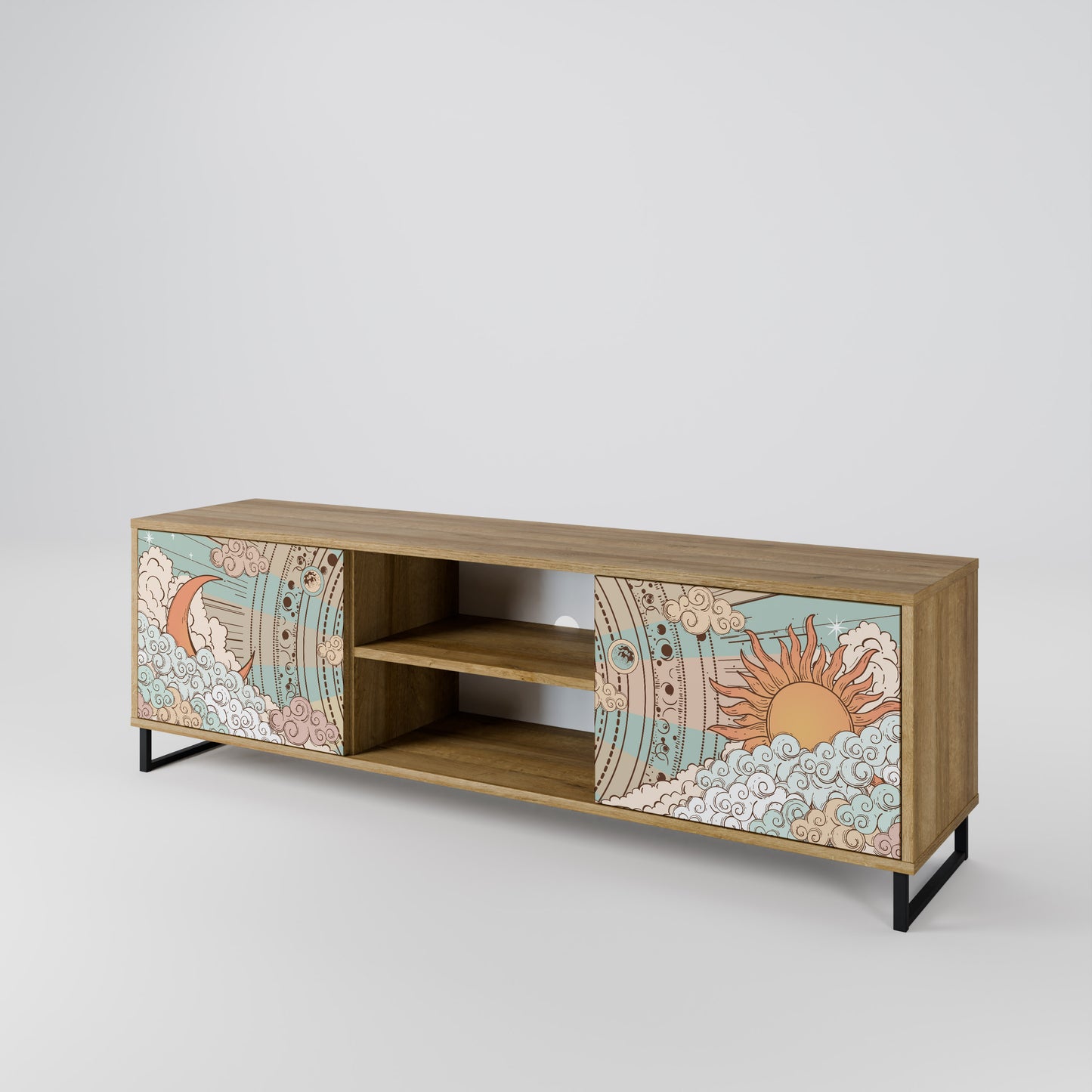 MYSTICAL STRUCTURE 2-Door TV Cabinet
