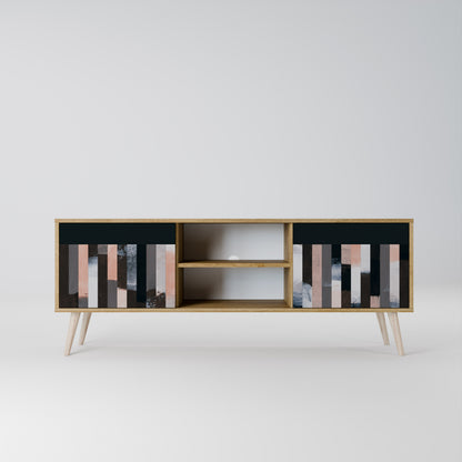 COLLAGE OF RECTANGLES 2-Door TV Cabinet
