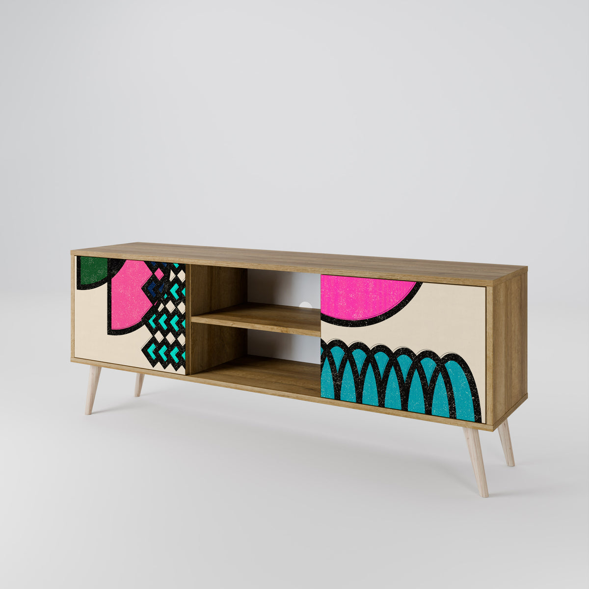 GEOMETRIC RHAPSODY 2-Door TV Cabinet