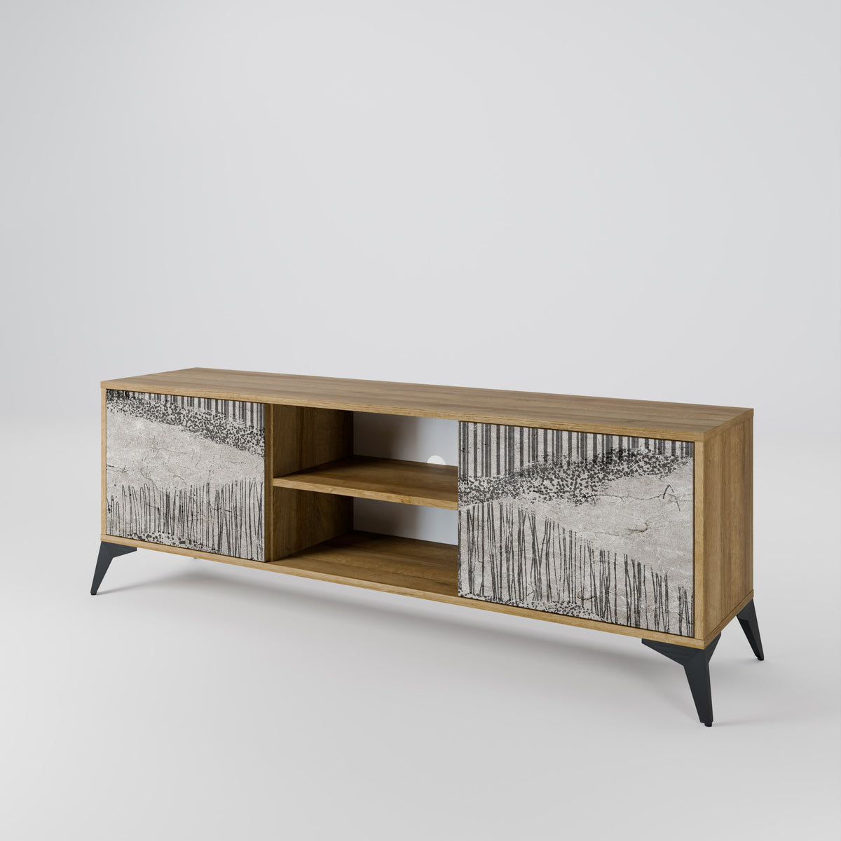 GRAIN LINES 2-Door TV Cabinet