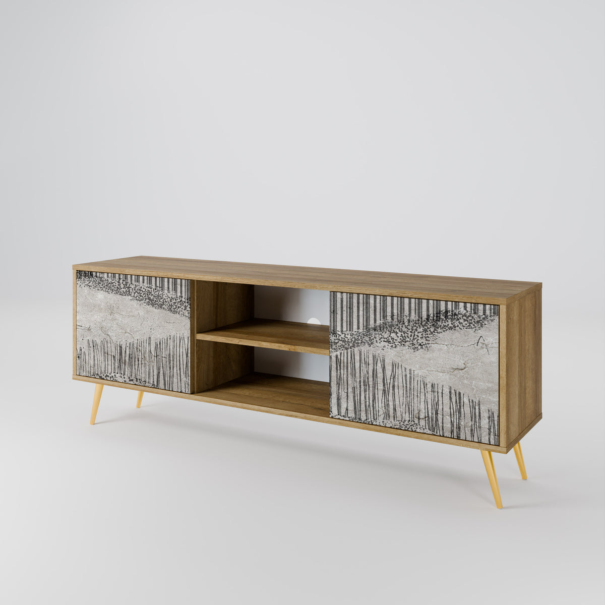 GRAIN LINES 2-Door TV Cabinet
