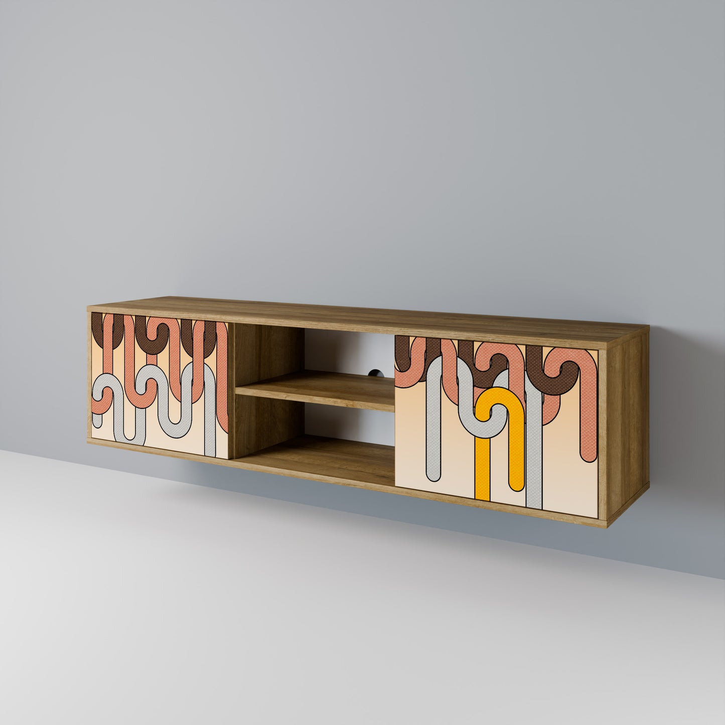 COLORFUL STRINGS 2-Door TV Cabinet