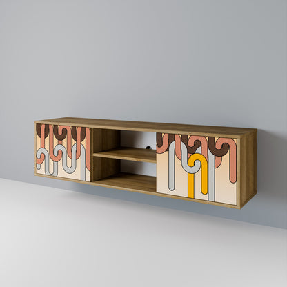 COLORFUL STRINGS 2-Door TV Cabinet