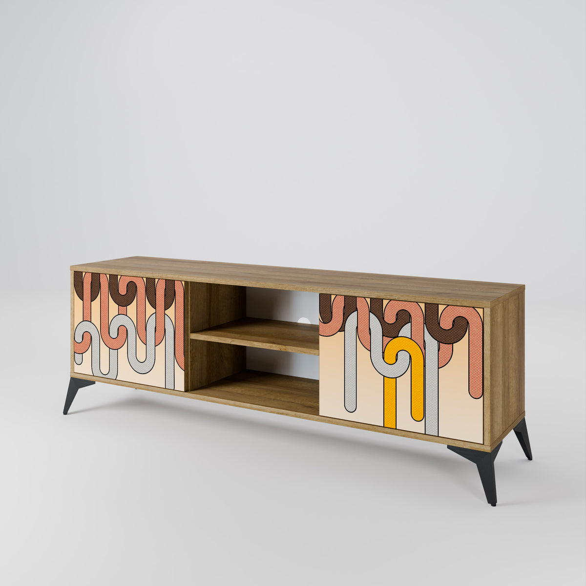 COLORFUL STRINGS 2-Door TV Cabinet