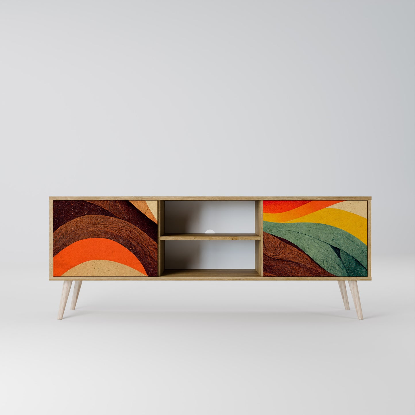 COLORFUL STRANDS 2-Door TV Cabinet