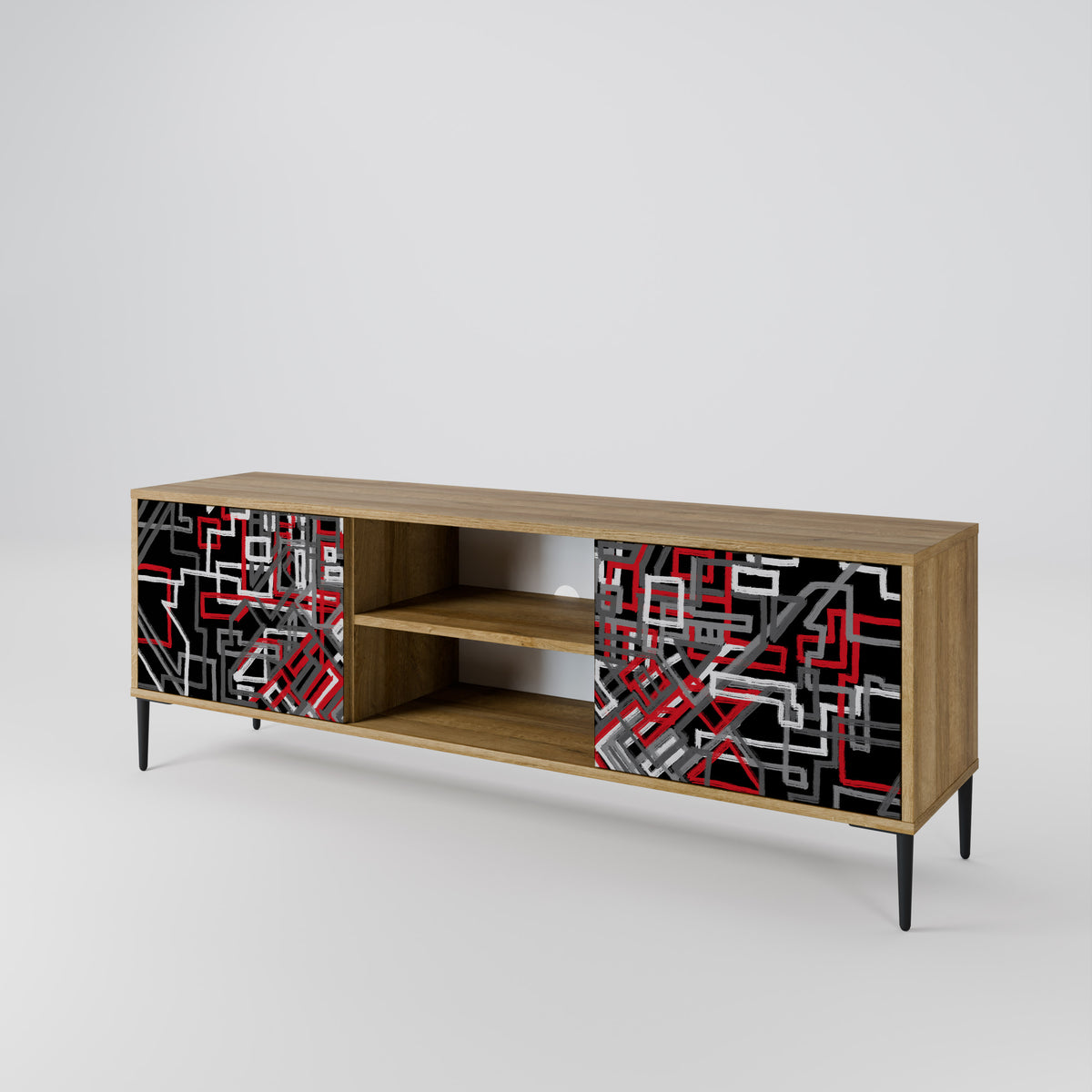 BROKEN LINES 2-Door TV Cabinet
