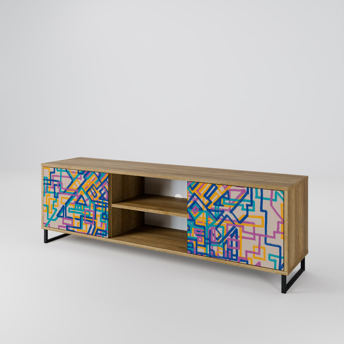 MEMORIES MAP 2-Door TV Cabinet