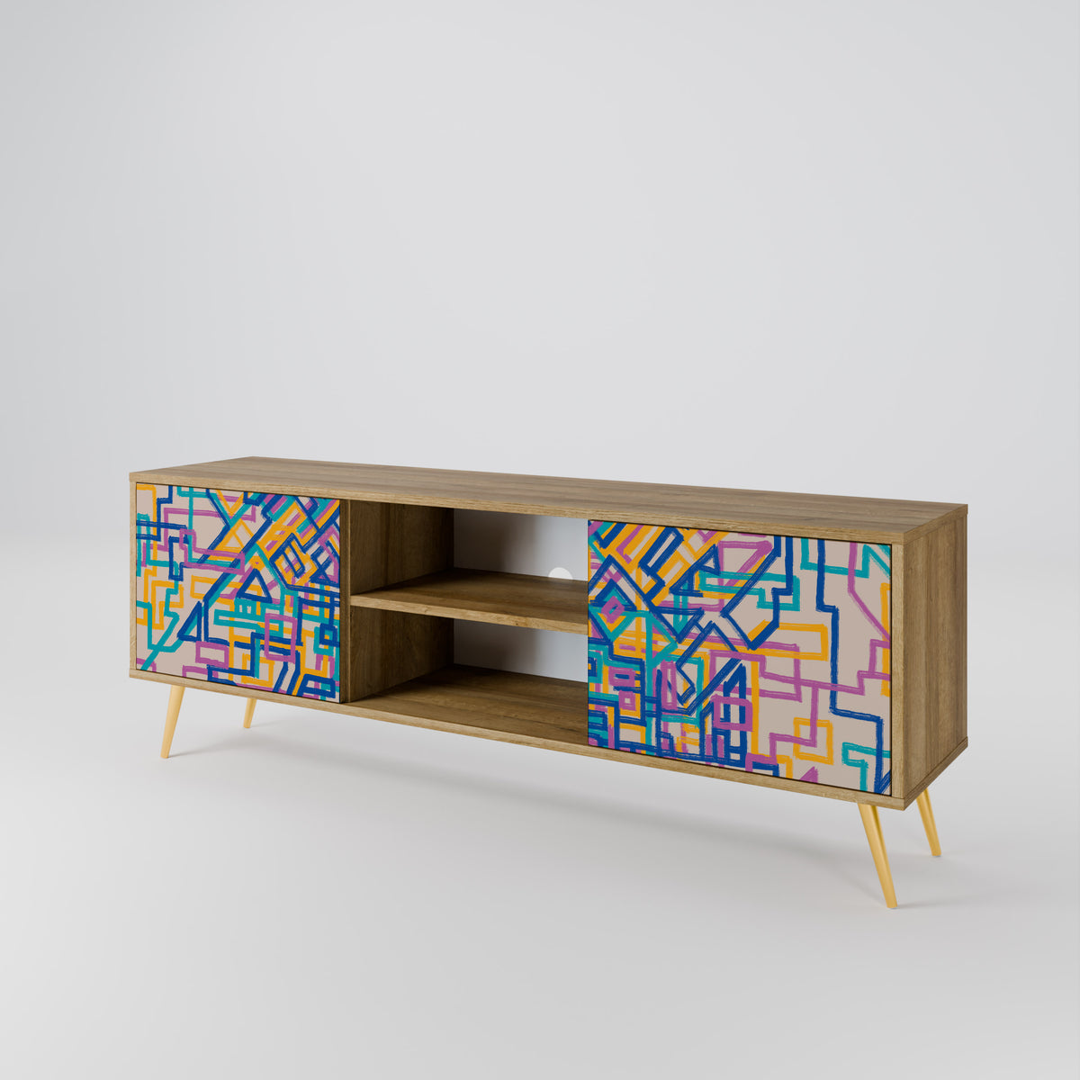 MEMORIES MAP 2-Door TV Cabinet
