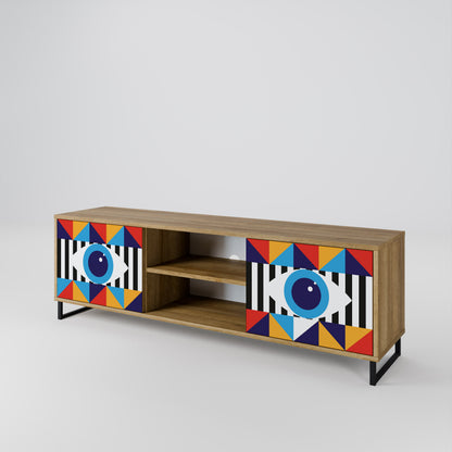 ABSTRACTION AND GEOMETRY 2-Door TV Cabinet