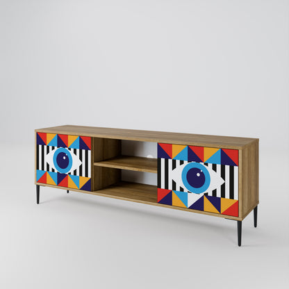 ABSTRACTION AND GEOMETRY 2-Door TV Cabinet