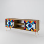ABSTRACTION AND GEOMETRY 2-Door TV Cabinet