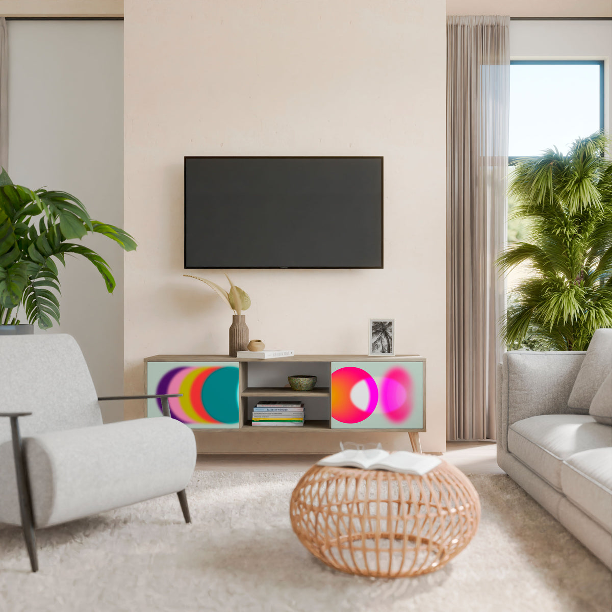 SYMPHONY OF COLORS 2-Door TV Cabinet