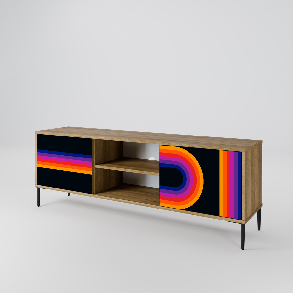 BLINDED BY THE LIGHTS 2-Door TV Cabinet
