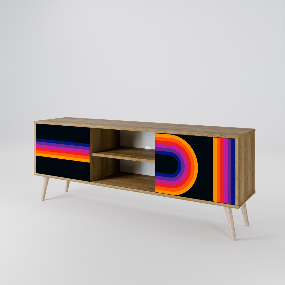 BLINDED BY THE LIGHTS 2-Door TV Cabinet