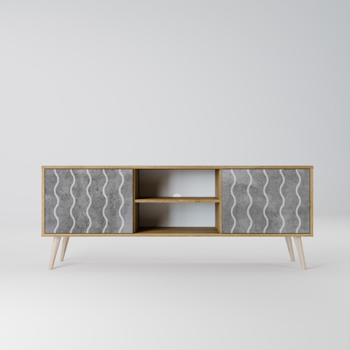 WAVES OF CONCRETE 2-Door TV Cabinet