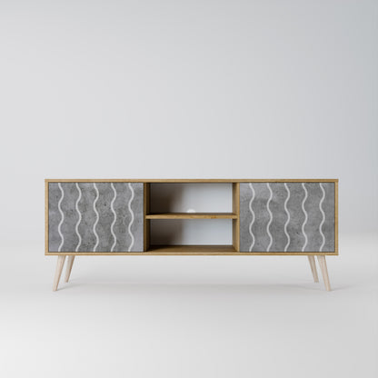 WAVES OF CONCRETE 2-Door TV Cabinet