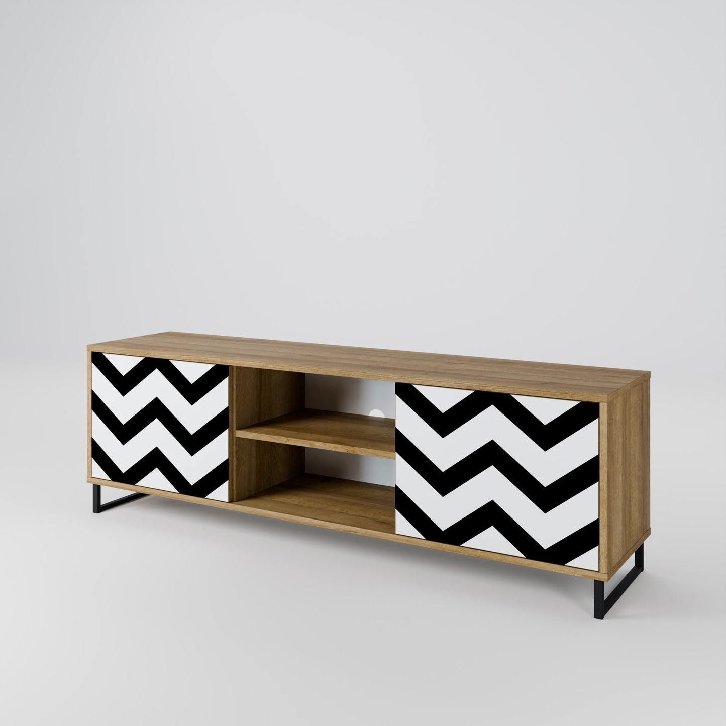 CLASSIC ZIG ZAG 2-Door TV Cabinet